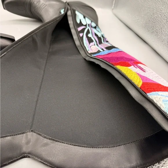 Colorful Desert Scene Embroidered Boots By NASTY GAL - Picture 15 of 17